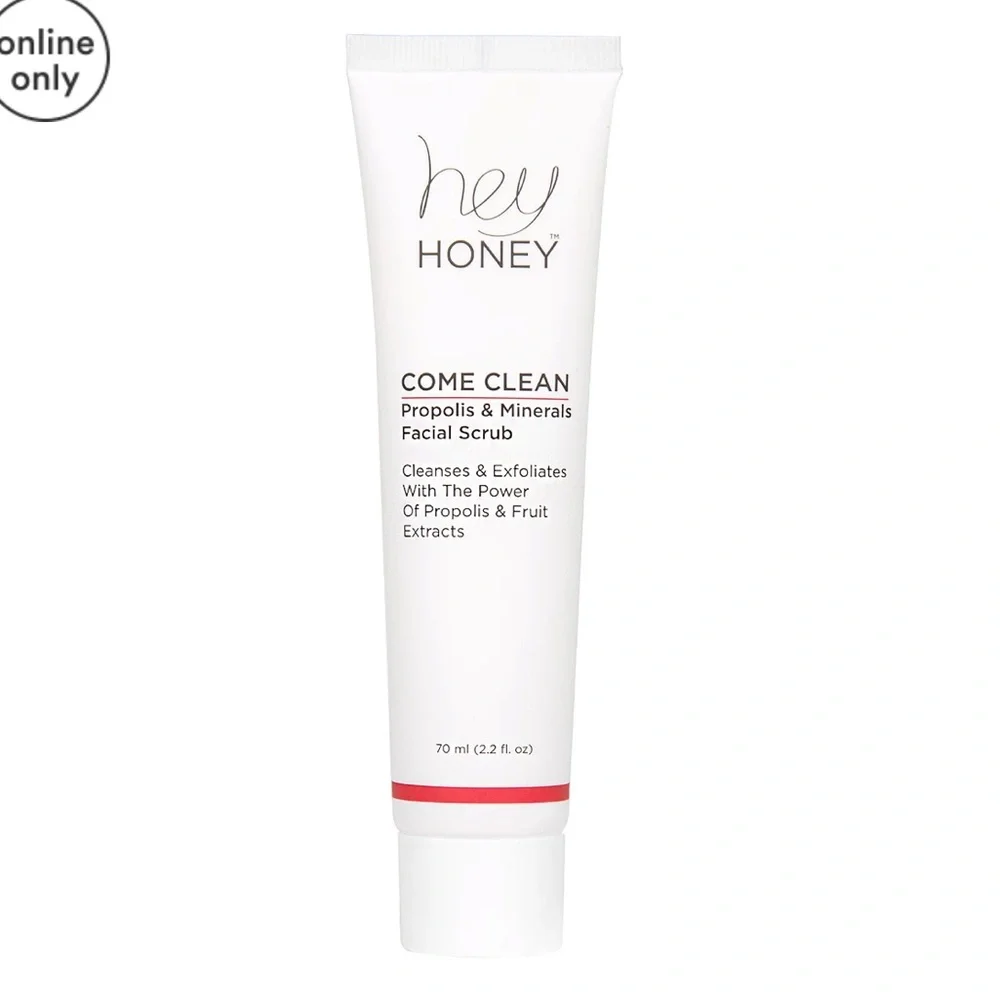 HEY HONEY Come Clean Propolis & Minerals Facial Scrub 2.2oz $29 CLEAN BEAUTY